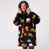 South Park Sweat à Capuche Homme Pull Plaid Homme Poncho Sweat Oversize en Polaire Humoristique Taille Unique Adulte Ado