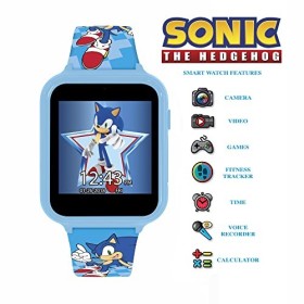 SONIC Montre à Quartz numérique pour garçon avec Bracelet en Silicone SNC4055, Bleu, Sangle