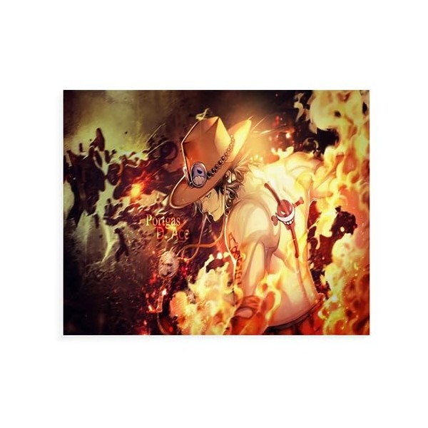 GUANGFAN Peindre par Nombre Kit pour Adultes Enfants Débutant - One Piece Monkey D.Luffy DIY Toile Peinture par Numéro pour l