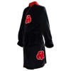 Ruleewe Peignoir Uchiha Itachi pour adulte en flanelle avec imprimé nuage rouge, Noir , taille unique