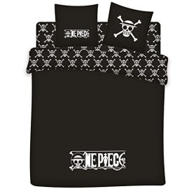 Aymax Parure de Lit Double One Piece, 4 Pièces, Housse de Couette 240x220 cm + 2 Taies doreiller 63x63 cm + Drap-Housse 160x