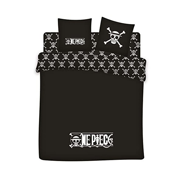 Aymax Parure de Lit Double One Piece, 4 Pièces, Housse de Couette 240x220 cm + 2 Taies doreiller 63x63 cm + Drap-Housse 160x