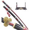 RKS Diffusion One Piece Katana en Bois Lame en Bois Enma Sabre en Bois de Zoro Epee Meito Zoro Sabre Camping Cosplay + Presen