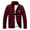 WANHONGYUE Anime One Piece Monkey D Luffy Down Jacket Manteau en Duvet Homme Hiver Veste Outwear Blouson Noir/3 M