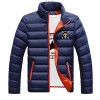 WANHONGYUE Anime One Piece Monkey D Luffy Down Jacket Manteau en Duvet Homme Hiver Veste Outwear Blouson Noir/3 M