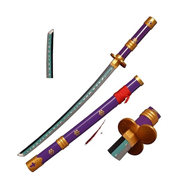 Skyward Blade Épée en bois Roronoa Zoro Katana, Anime Original Texture Japonaise Samouraï Épée, Trafalgar Law Katana Rouge Ja