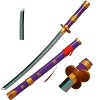 Skyward Blade Épée en bois Roronoa Zoro Katana, Anime Original Texture Japonaise Samouraï Épée, Trafalgar Law Katana Rouge Ja