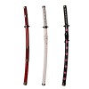 Skyward Blade Épée en bois Roronoa Zoro Katana, Anime Original Texture Japonaise Samouraï Épée, Trafalgar Law Katana Rouge Ja