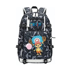RavEnt Chopper Anime One Piece Anime Sac à dos décole pour enfants Sac décole Anime Oxford Daypack, multicolore