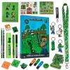 Minecraft Calendrier de lAvent 2023 Enfant 24 Surprises Papeterie Jouet Stickers Advent Calendar Officiel Vert Cube 