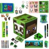 Minecraft Calendrier de lAvent 2023 Enfant 24 Surprises Papeterie Jouet Stickers Advent Calendar Officiel Vert Cube 