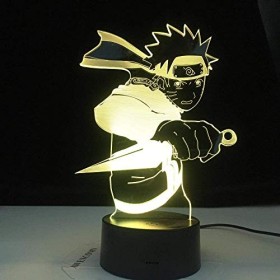 XKIOA Lampe de chevet Bluetooth Anime Naruto Uzumaki Kids Led Night Light Team 7 Kakashi Hatake Enfant Chambre Décor Coloré V