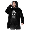Disney The Mandalorian Sweat Polaire Homme Pull Oversize Capuche Noir 