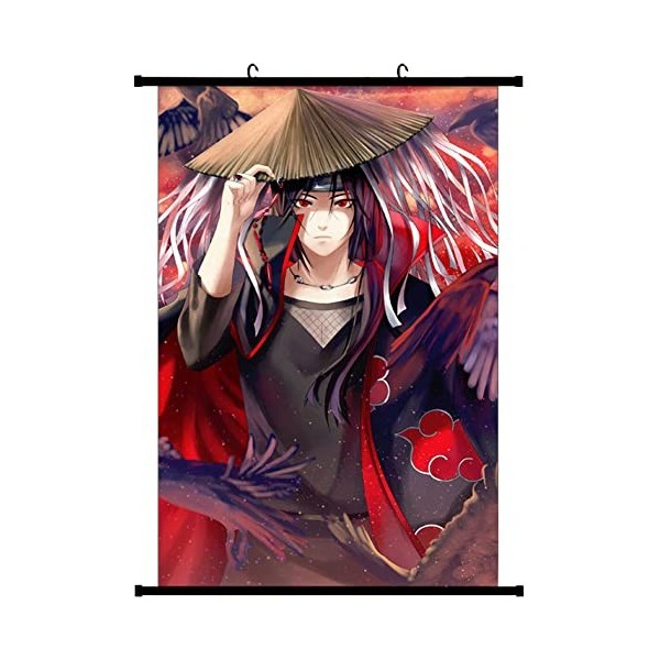 Poster en Tissu Manga IFHDO Anime Wallscroll N-aruto Anime Décoration Murale daffiche de Défilement de Tissu Décoration de l