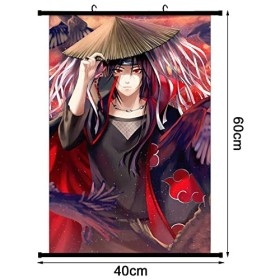 Poster en Tissu Manga IFHDO Anime Wallscroll N-aruto Anime Décoration Murale daffiche de Défilement de Tissu Décoration de l