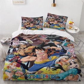 KAZIO Housse De Couette 140x200cm - One Piece Parure De Lit avec Fermeture Éclair, Parure Housse Couette en Microfibre avec 2