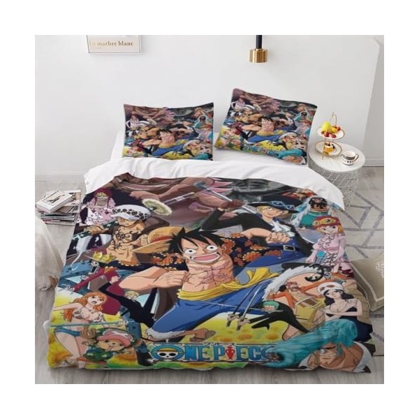 KAZIO Housse De Couette 140x200cm - One Piece Parure De Lit avec Fermeture Éclair, Parure Housse Couette en Microfibre avec 2