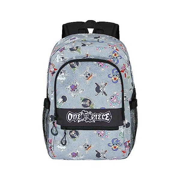 One Piece Skull Symbols-Sac à dos Fight FAN 2.0, Gris