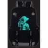 Roffatide Anime One Piece Lumineux sac à dos Oxford Noir Grande Capacité Sac décole Sac à dos pour ordinateur portable
