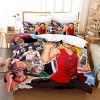 Enfunt-Home Anime One Piece Parure De Lit avec Housse De Couette 220x240 Et Taie doreiller en 100% Microfibre, 220x240cm/65x