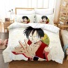 Enfunt-Home Anime One Piece Parure De Lit avec Housse De Couette 220x240 Et Taie doreiller en 100% Microfibre, 220x240cm/65x