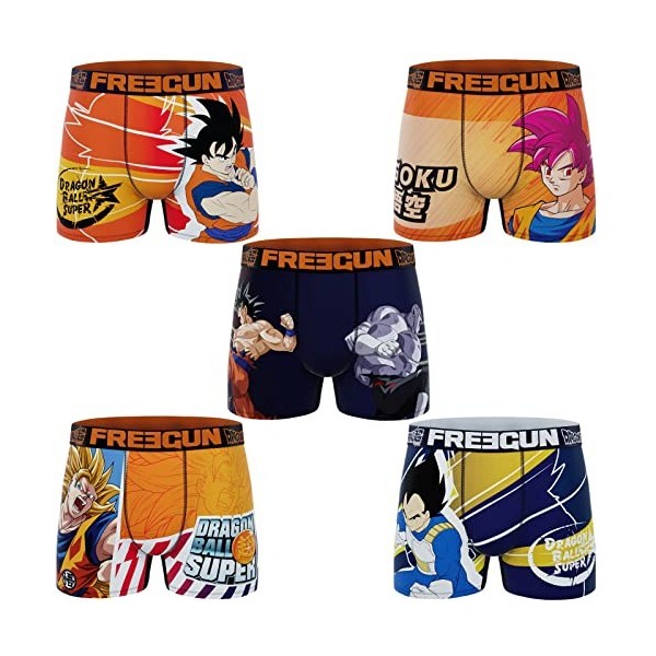 FREEGUN Boxer Enfant Dragon Ball Super, Caleçon Garçon, Stretch et Ajustement Parfait, Multicolore, Taille 12/14 Ans