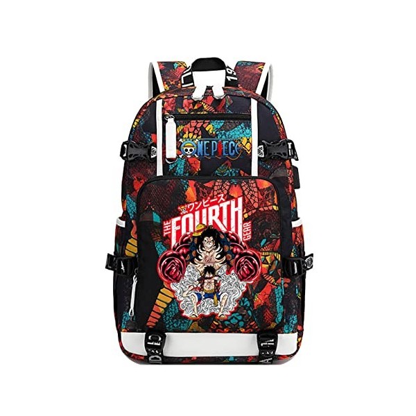Anime One Piece Sac À Dos pour Ordinateur Portable Sac À Dos De Voyage pour Hommes Roronoa Zoro Print Sac Décole pour Garçon