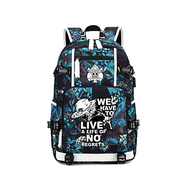 Anime One Piece Sac À Dos pour Ordinateur Portable Sac À Dos De Voyage pour Hommes Roronoa Zoro Print Sac Décole pour Garçon