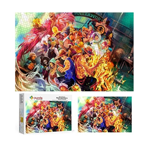 LINLINLI Puzzle 2000 Pièces pour Adultes, Puzzle Anime One Piece, Puzzles Classiques Adolescent Enfant Puzzle Puzzles danniv