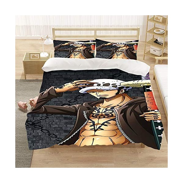 DDONVG One Piece Housse de couette en microfibre - Housse de couette et taie doreiller - Microfibre - Impression numérique 3