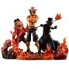 REOZIGN Lot de 3 figurines One Piece Luffy Ace Sabo 18 cm One Piece Figure Ace Sabo Statue Anime Figures Décoration Fournitur