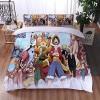 Enfunt-Home Anime One Piece Luffy Housse De Couette 220x240 en 100% Microfibre, imprimé numérique 3D Parure de lit, 3 pièces