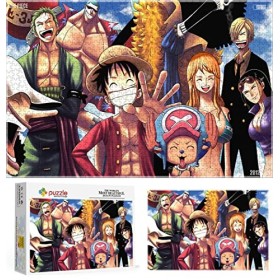 Puzzle pour Adultes 2000 Pièces, Puzzle Anime One Piece, Puzzles Classiques Adolescent Enfant Puzzle pour Les Jeux Éducatifs 