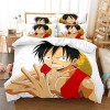 Enfunt-Home Anime One Piece Luffy Housse de Couette 220x240cm, Impression Numérique 3D Parure de Lit pour 100% Microfibre ave