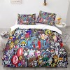 Enfunt-Home Anime One Piece Luffy Housse de Couette 220x240cm, Impression Numérique 3D Parure de Lit pour 100% Microfibre ave