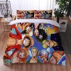 Anime One Piece Luffy Housse De Couette 220x240 en 100% Microfibre, imprimé numérique 3D Parure de lit, 3 pièces
