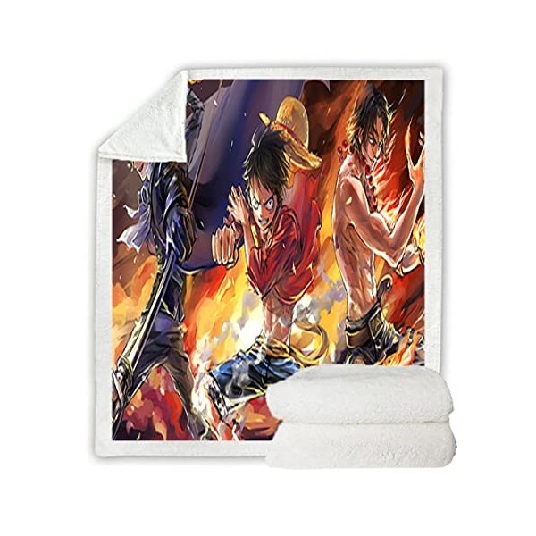 Couvertures et Plaids Anime Manga One Piece Jeter des Couvertures pour Lits Housse De Canapé,A-2056,150*200CM