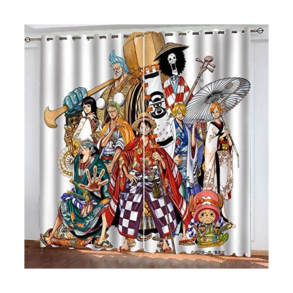 Anime Rideaux Occultants,Rideau Occultant Décor Microfibre pour Chambre denfants Salon, 100% Polyester Multicolore Rideau A 