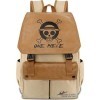Roffatide Anime One Piece Luffy Straw Hat Pirates Sac à Dos Toile Cartable Ordinateur Portable Sac à Dos Imprimé Rabat Sac à 