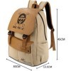 Roffatide Anime One Piece Luffy Straw Hat Pirates Sac à Dos Toile Cartable Ordinateur Portable Sac à Dos Imprimé Rabat Sac à 