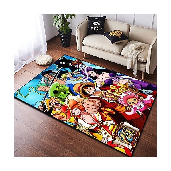 Rauans Tapis Anime One Piece Luffy Tapis de Sol paillasson Chambre Chambre Cuisine Salon Tapis antidérapant,A,80X120cm