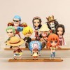 iFii Lot de 10 figurines One Piece Anime 10 cm, Singe mignon D. Luffy Zoro Vinsmoke Sanji Ussop Puzzle Base PVC Figurine Joue