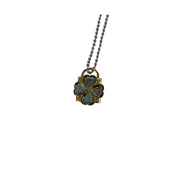 Collier avec cadenas des cœurs magiques – cœurs en cristal synthétique bleu ciel – Manga et anime