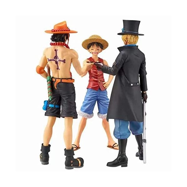 3 Pcs/Lot Luffy Ace Sabo One Piece Figurine Anime Jouet Modèle