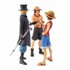 3 Pcs/Lot Luffy Ace Sabo One Piece Figurine Anime Jouet Modèle