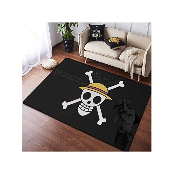 One Piece Luffy Tapis Antidérapant Moderne Minimaliste Chambre Tapis denfants,Peut Être Lavé Ménage Décoration Sauvage Tapis