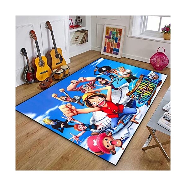 Rauans Tapis Anime One Piece Luffy Tapis de Sol paillasson Chambre Chambre Cuisine Salon Tapis antidérapant,A,80X120cm