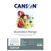 CANSON Illustration - Bloc 12 feuilles de papier illustration, BD, Manga - A4 - 250g/m² - Blanc