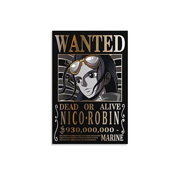 Poster Kaido One Piece Wanted sur toile pour salon 60 x 90 cm