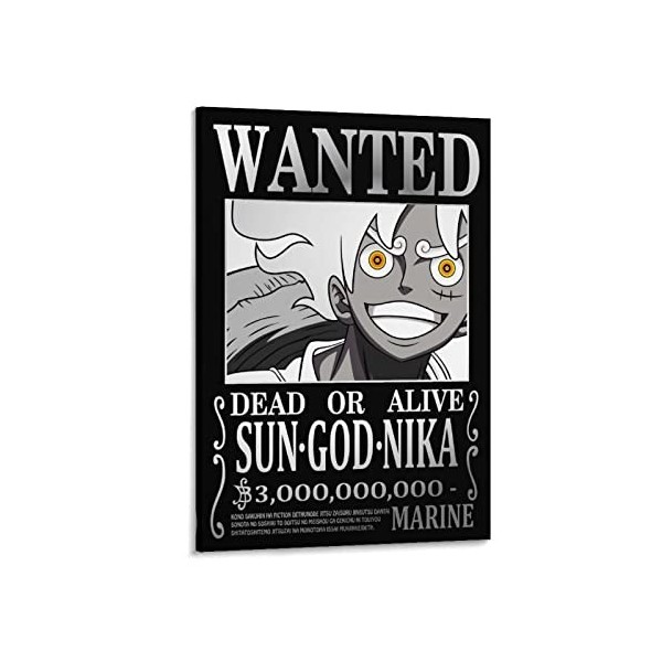 Poster Kaido One Piece Wanted sur toile pour salon 60 x 90 cm